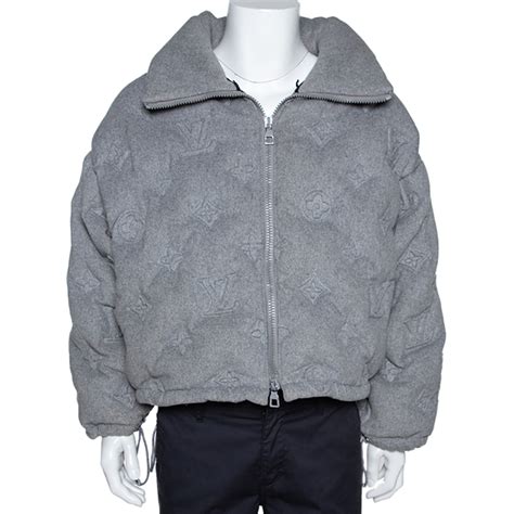 lv grey coat|jacket Louis Vuitton original.